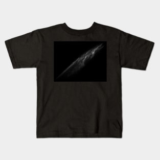 white dust on a black background Kids T-Shirt